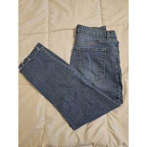 Forever 21 Women’s Jeans Size 26 Blue Wash Raw Hem Cropped Denim